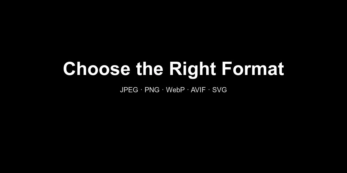Image format selection guide